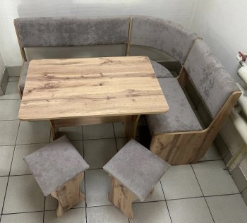 Кухонный уголок Миссия V велюр (дуб вотан) в Ленске - mebel154.com
