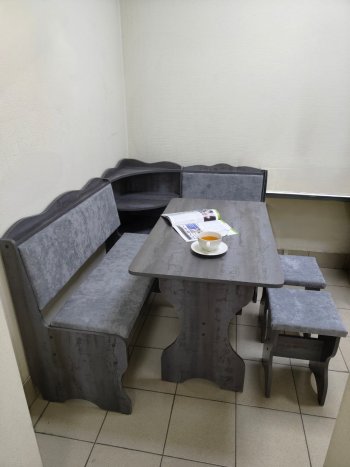 Кухонный уголок Миссия с полкой ткань в Ленске - mebel154.com