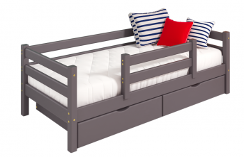 Кровать Соня с защитой по центру вариант 4 в Ленске - mebel154.com