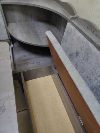 Кухонный уголок Миссия с полкой ткань в Ленске - mebel154.com