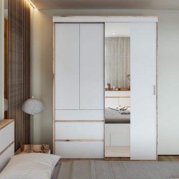 Шкаф-купе Брауни 1.5м в Ленске - mebel154.com