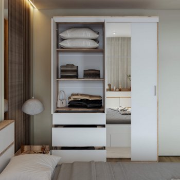 Шкаф-купе Брауни 1.5м в Ленске - mebel154.com