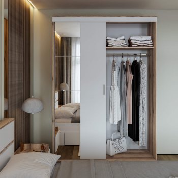 Шкаф-купе Брауни 1.5м в Ленске - mebel154.com