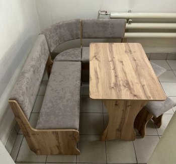 Кухонный уголок Миссия V велюр (дуб вотан) в Ленске - mebel154.com