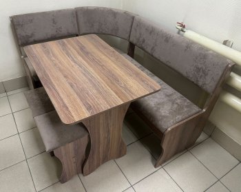 Кухонный уголок Миссия  V велюр(коричневый) в Ленске - mebel154.com