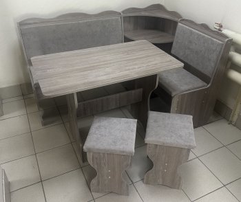 Кухонный уголок Миссия с полкой, ткань(локи) в Ленске - mebel154.com