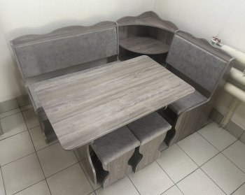 Кухонный уголок Миссия с полкой, ткань(локи) в Ленске - mebel154.com
