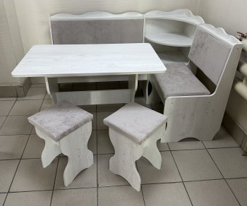 Кухонный уголок Миссия с полкой ткань в Ленске - mebel154.com