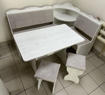 Кухонный уголок Миссия с полкой ткань в Ленске - mebel154.com