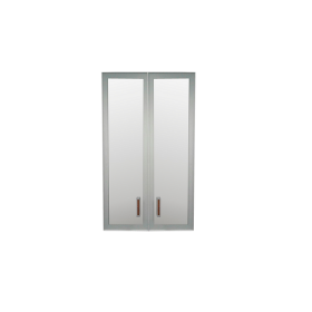 Комплект дверей Приоритет стекло в алюм. рамке К-981 (К-945, КФ-945) в Ленске - mebel154.com