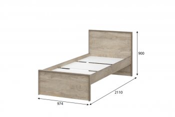 Кровать 0.9м Этна в Ленске - mebel154.com