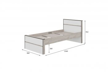 Кровать 0.9м Акита в Ленске - mebel154.com