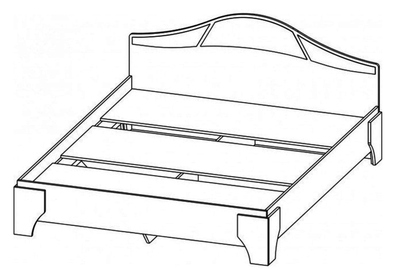 Кровать  1400 Лагуна-5(основание-щит) в Ленске - mebel154.com