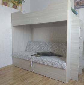 Кровать двухъярусная с диваном в Ленске - mebel154.com