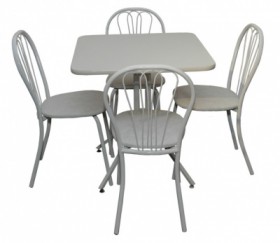 Набор стол пластиковый, 4 стула в Ленске - mebel154.com