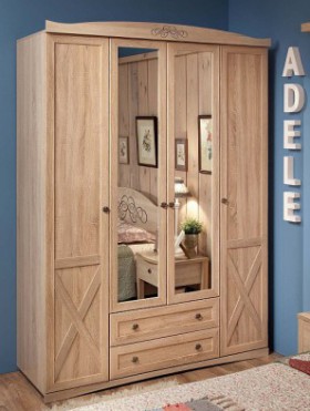 Шкаф для одежды 4-х дверный 9 Adele в Ленске - mebel154.com