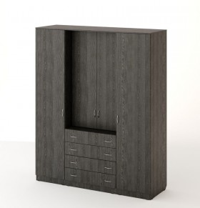 Шкаф распашной 4-х створчатый с 2 ящиками в Ленске - mebel154.com