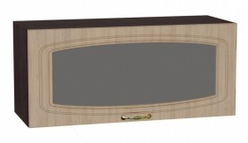 Шкаф верхний горизонтальный со стеклом Сити ШВГС 800 в Ленске - mebel154.com