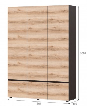 Шкаф 3-х Берген в Ленске - mebel154.com