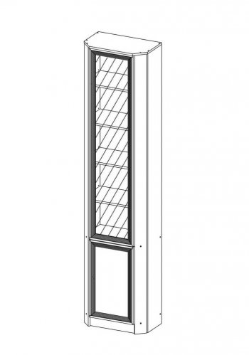 Шкаф угловой В-20 дверь комбинированная в Ленске - mebel154.com